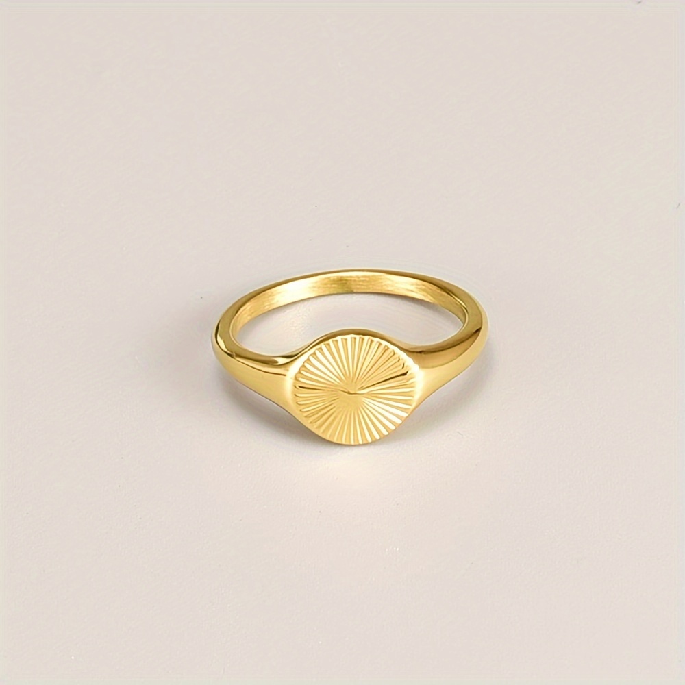 Retro Punk Wave 18K Gold Plated Couple's Ring